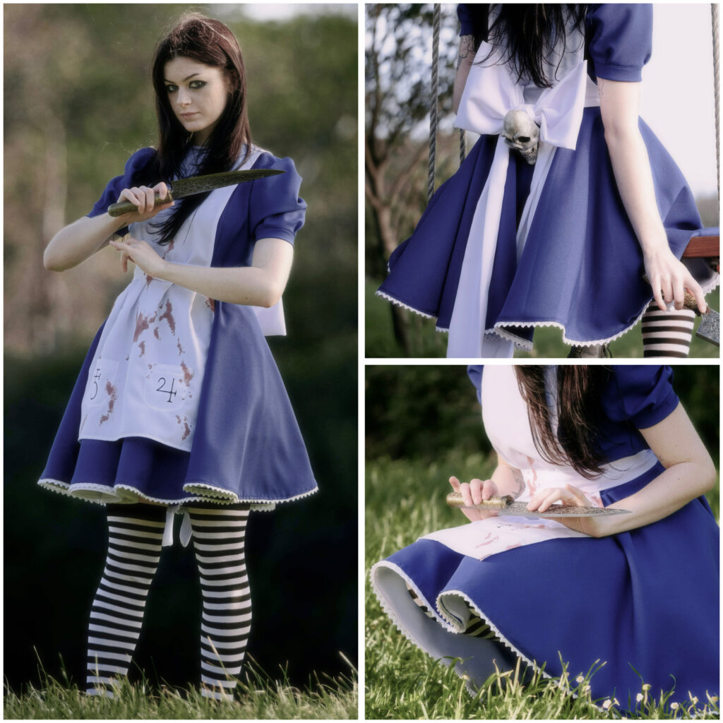 Alice's dress and apron from Alice Madness Returns. Showing the final product of the dress and apron fully made