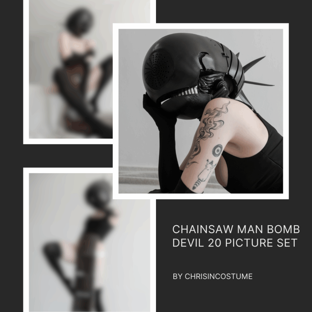 Image of three images of Bomb Devil, 2 blurred and one blurred.