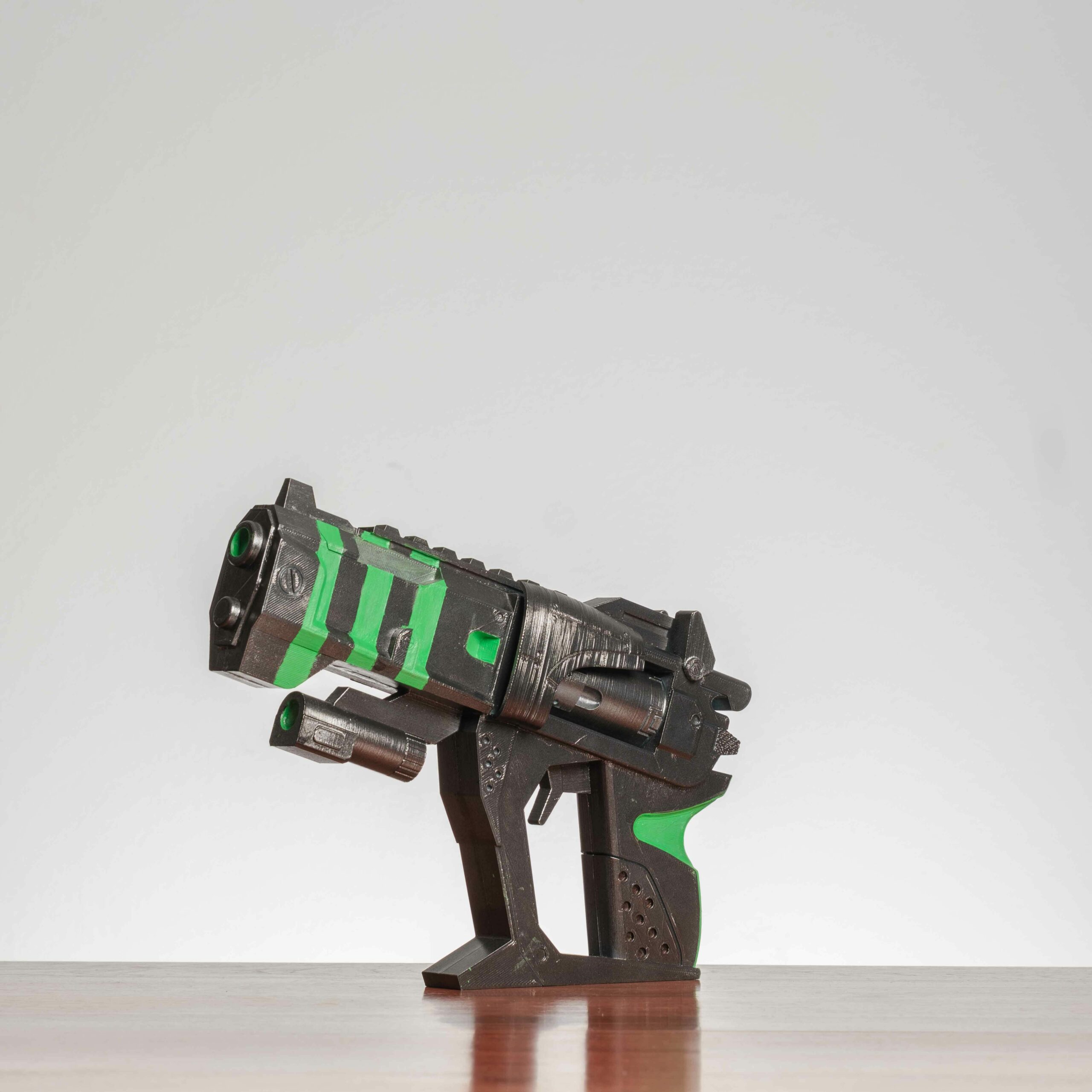 Gun from a borderlands on a table